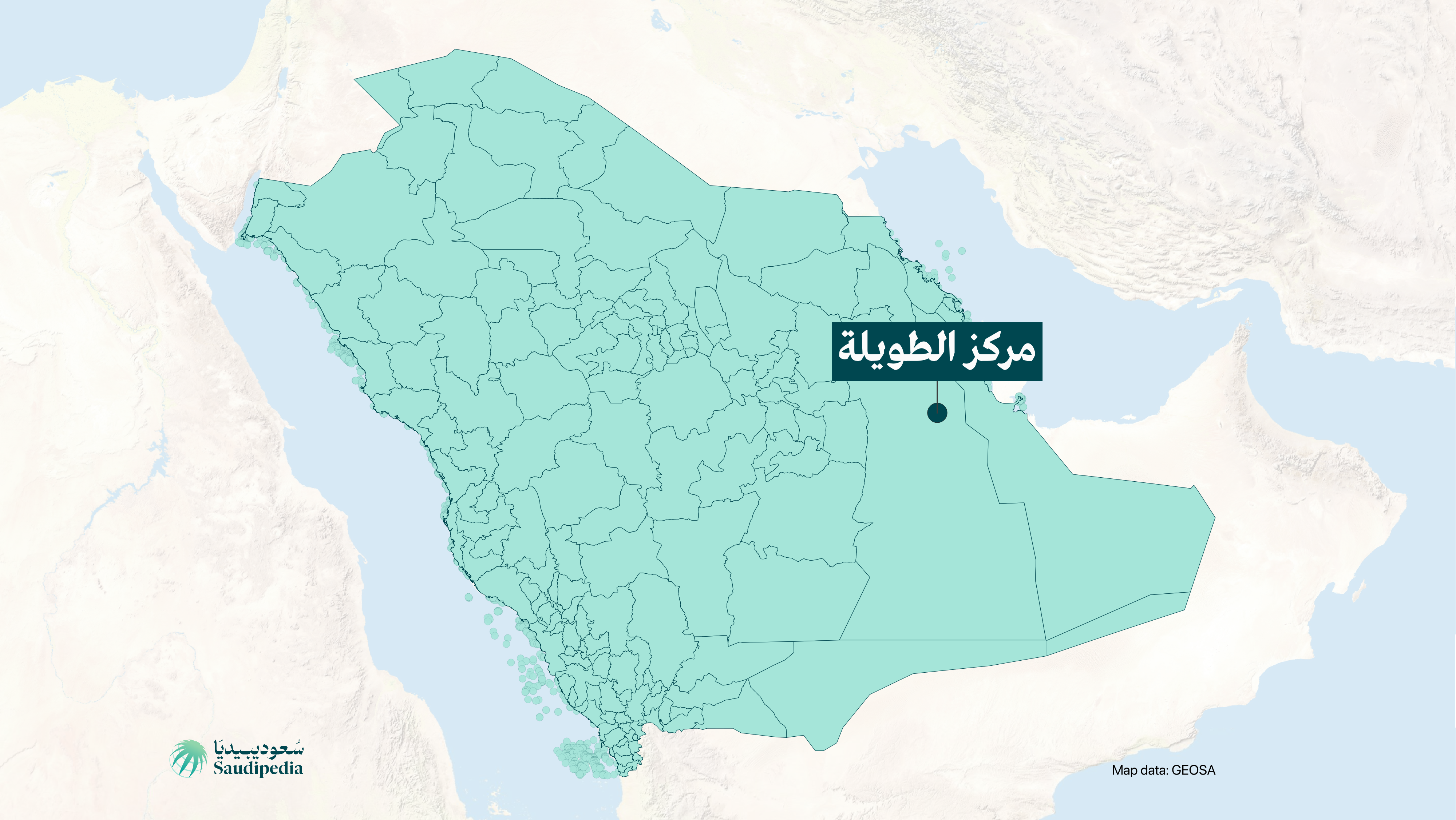 مركز الطويلة على خارطة السعودية