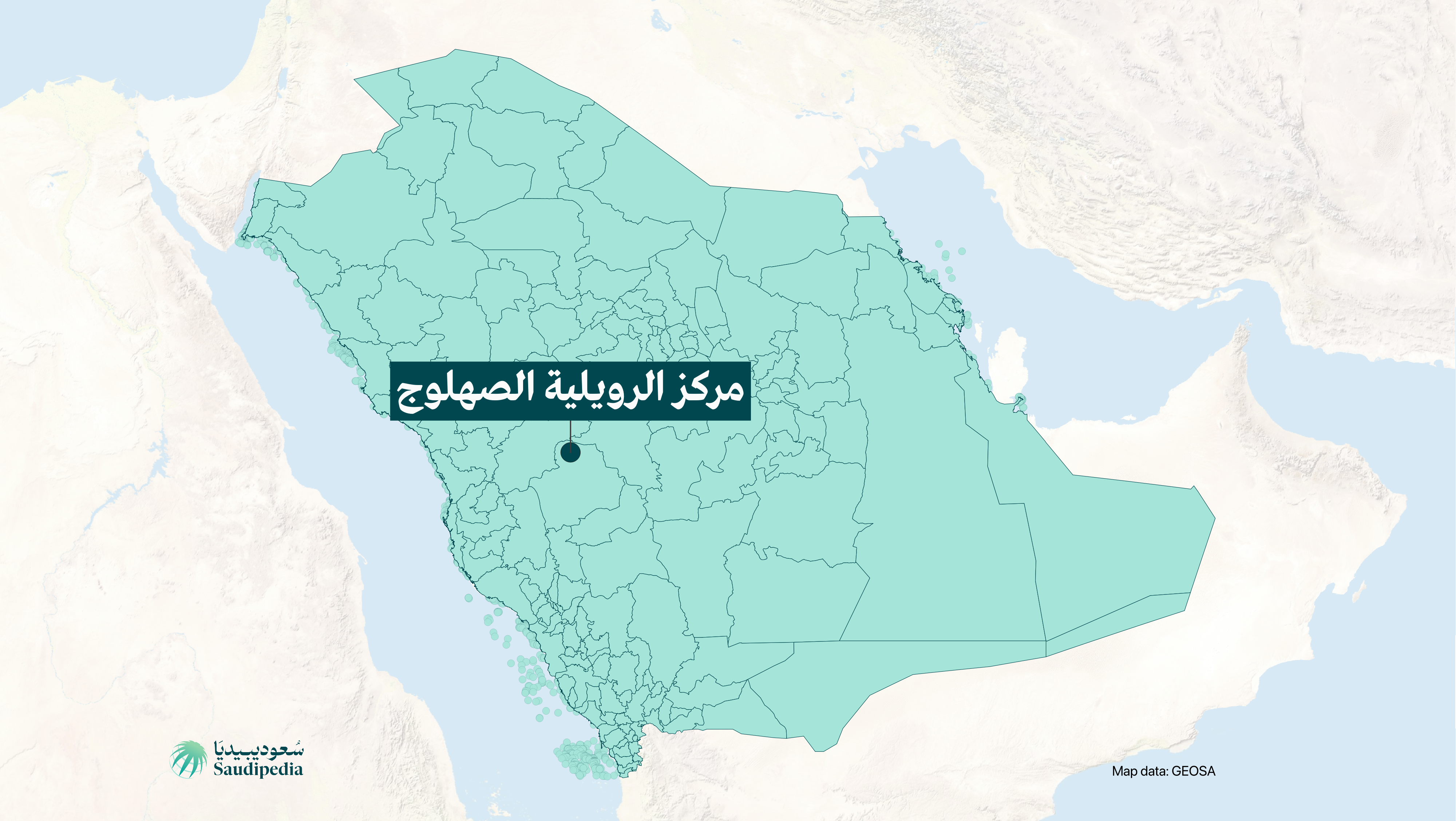 مركز الرويلية الصهلوج على خارطة السعودية