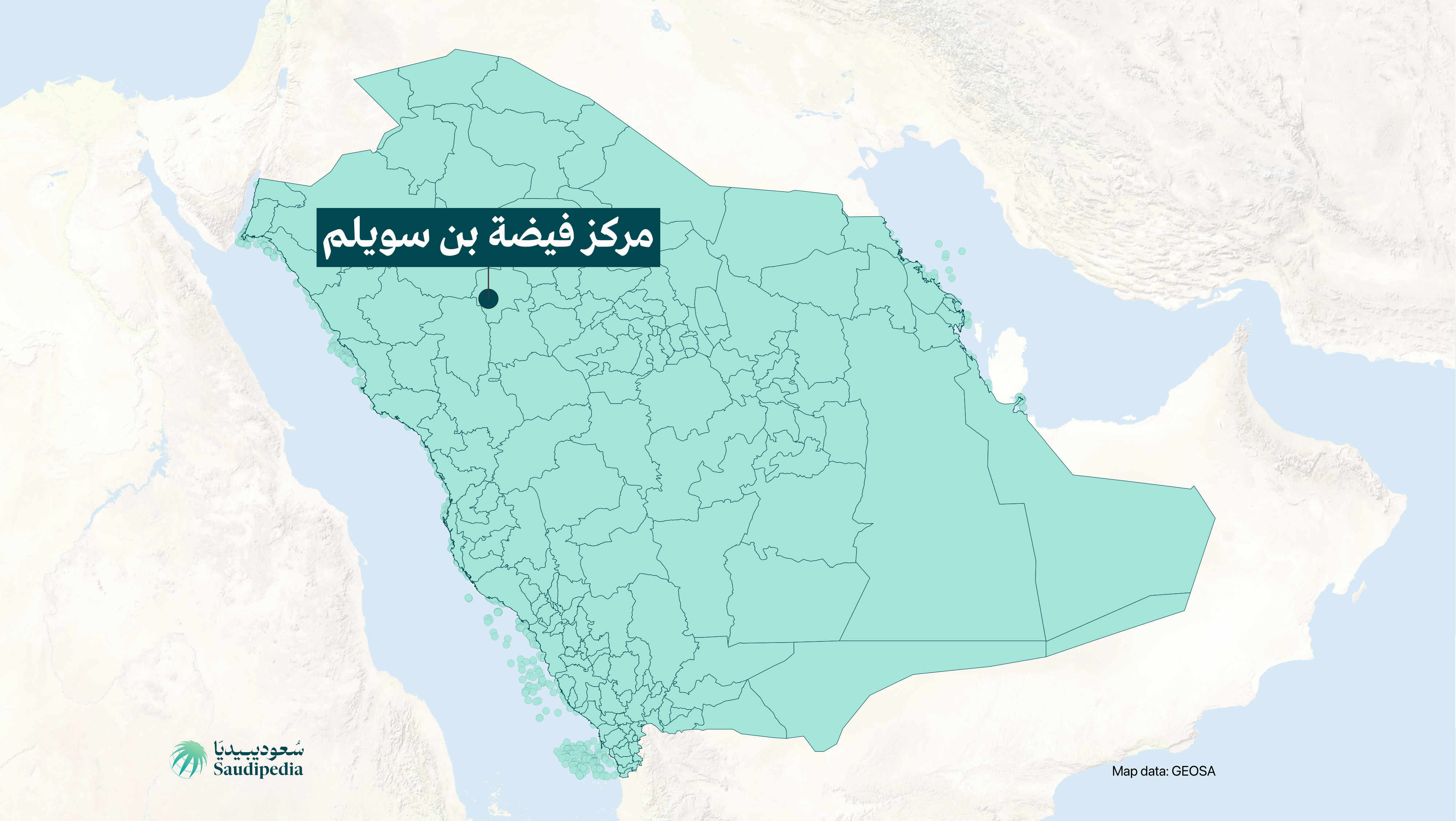 مركز فيضة بن سويلم على خارطة السعودية