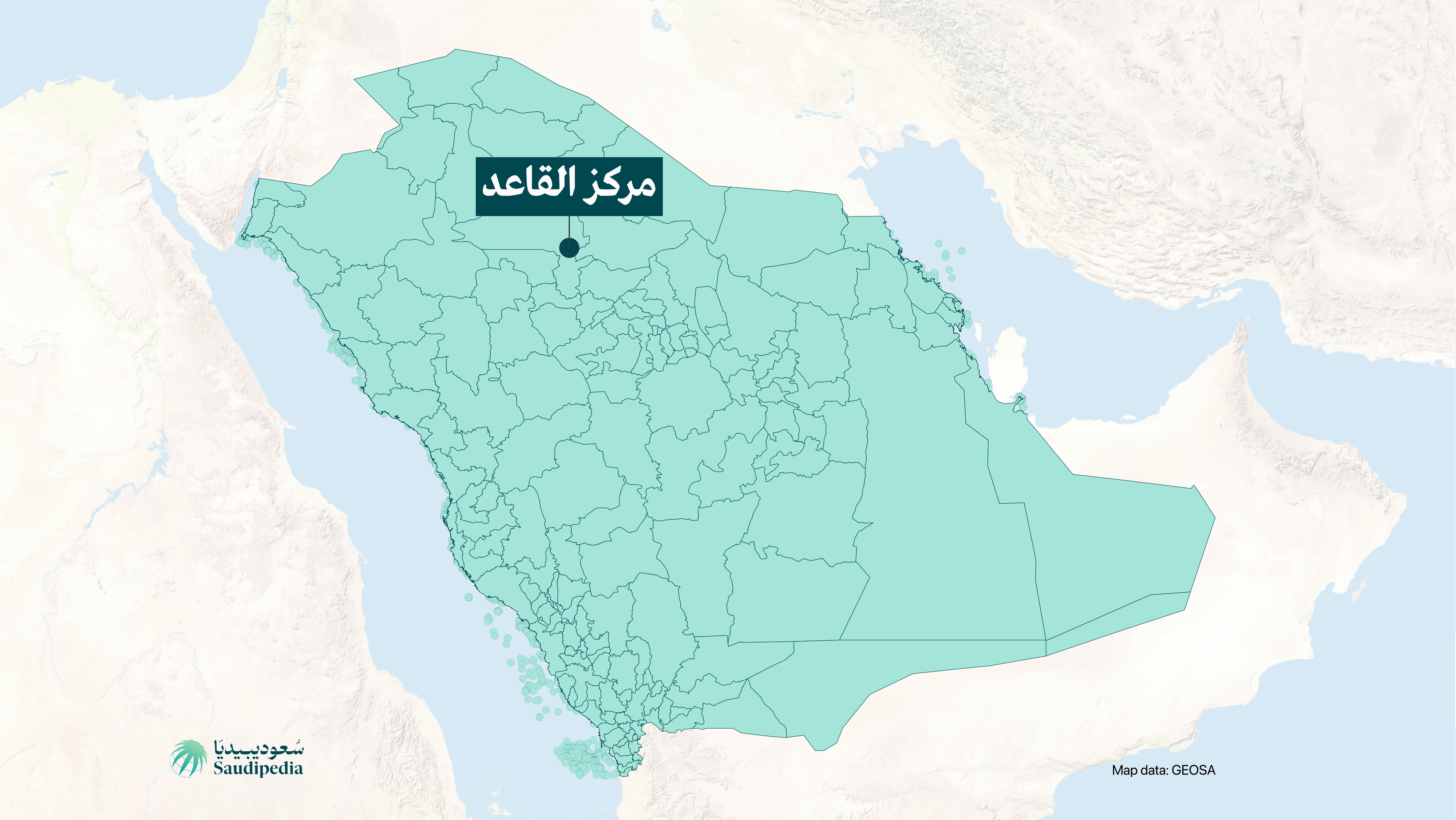 مركز القاعد على خارطة السعودية