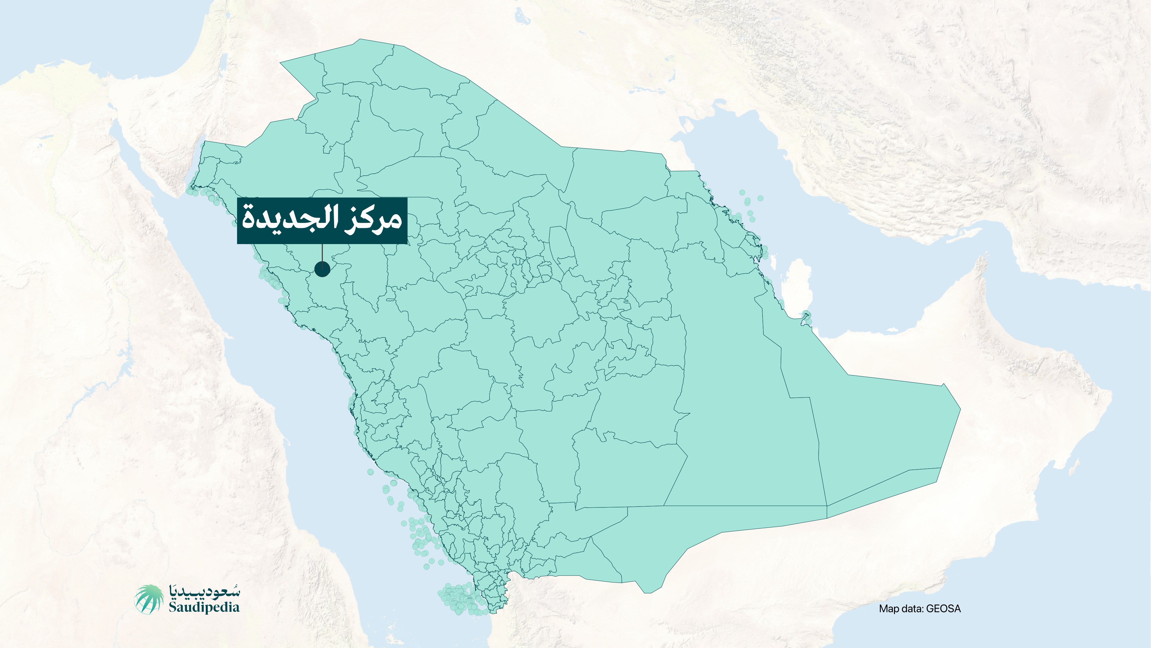 مركز الجديدة على خارطة السعودية