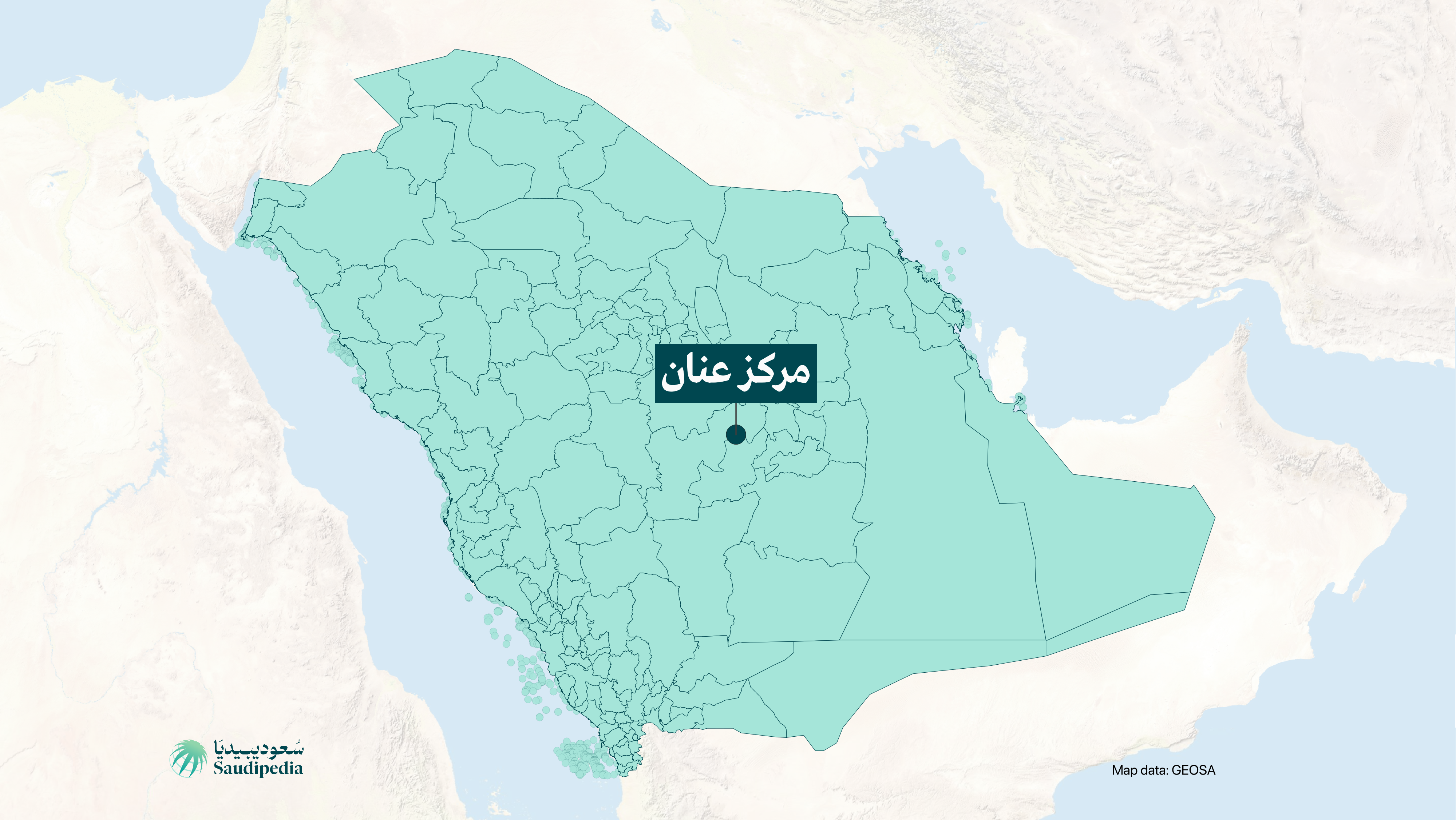 مركز عنان على خارطة السعودية