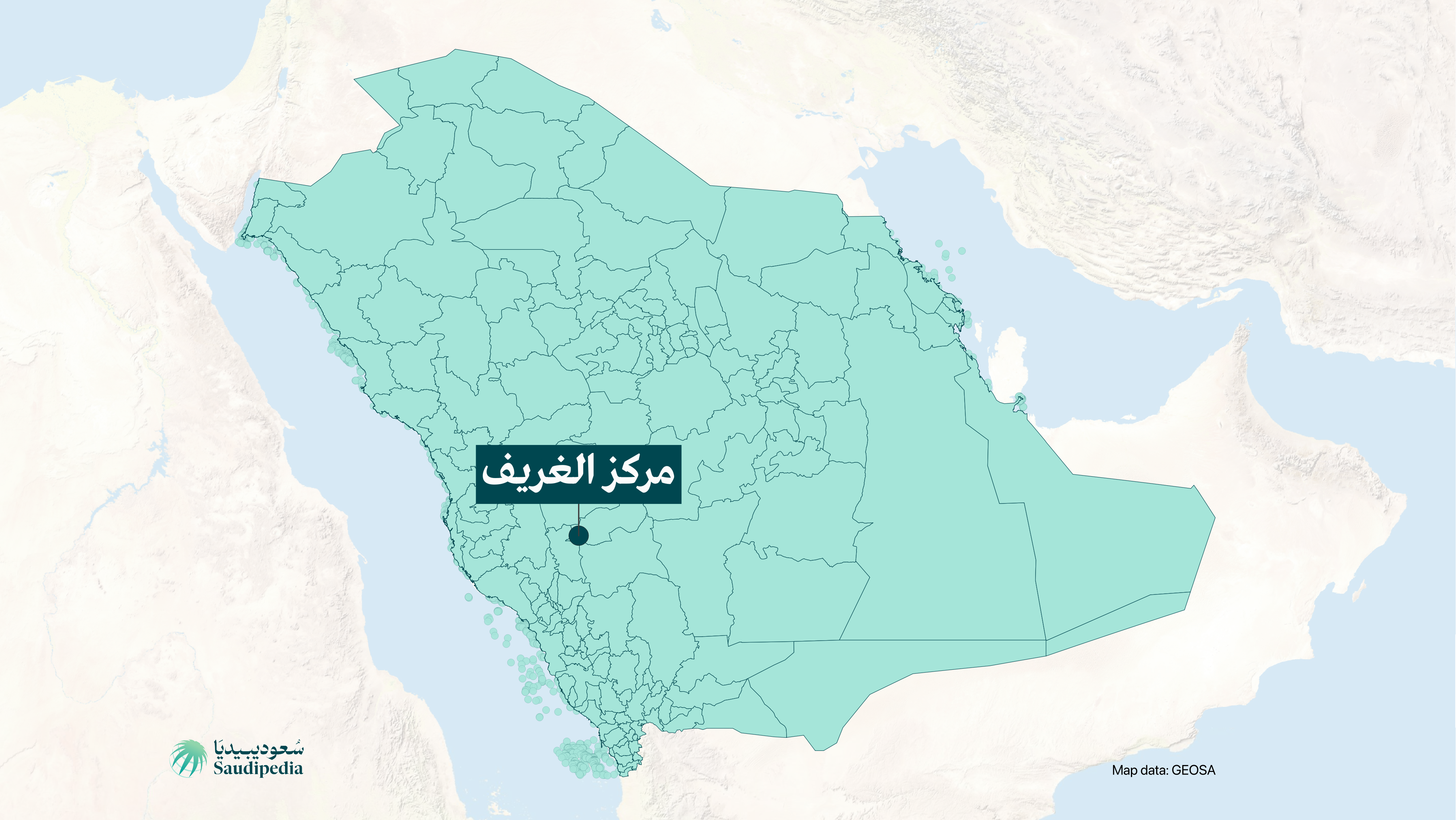 مركز الغريف على خارطة السعودية