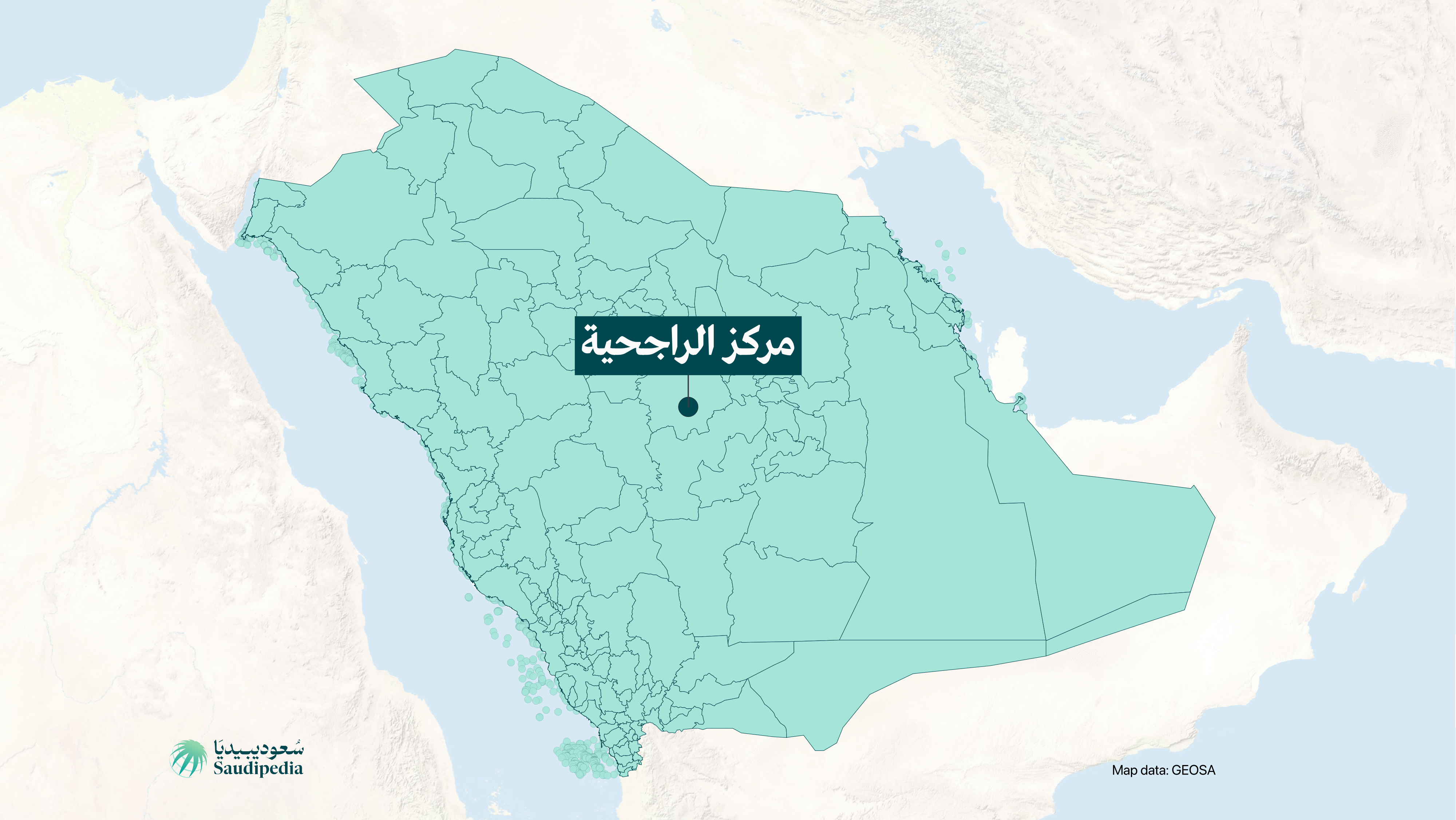 مركز الراجحية على خارطة السعودية